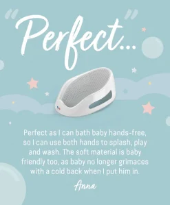 Angelcare Soft Touch Baby Bath Support - Grey