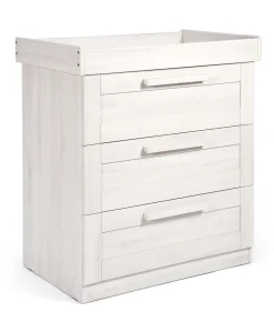 Atlas 3 Drawer Dresser & Changing Unit - Nimbus White