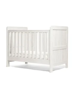 Atlas 3 Piece Convertible Cot Range with Dresser Changer & Wardrobe - White