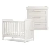 Atlas 2 Piece Convertible Cot Set with Dresser Changer - White
