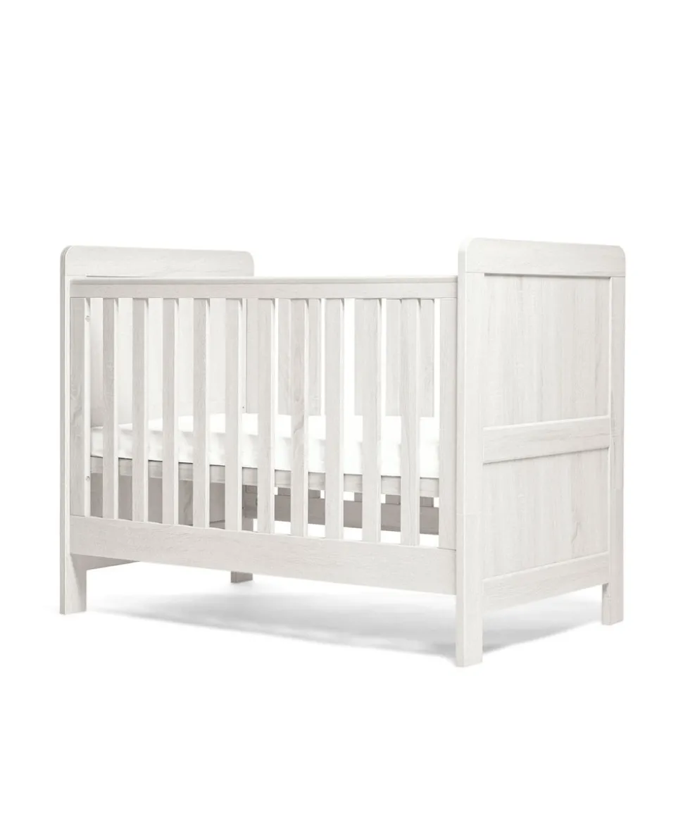 Atlas 2 Piece Convertible Cot Set with Dresser Changer - White