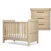 Atlas 2 Piece Convertible Cot Set with Dresser Changer - Light Oak