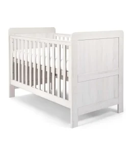 Atlas 3 Piece Cotbed Range with Dresser Changer & Wardrobe - Nimbus White