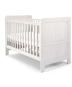 Atlas 3 Piece Cotbed Range with Dresser Changer & Wardrobe - Nimbus White