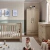 Atlas 3 Piece Cotbed Range with Dresser Changer & Wardrobe - Light Oak