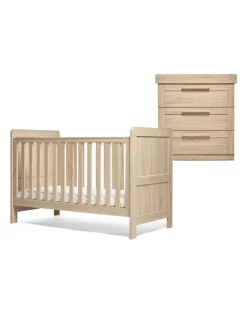 Atlas 2 Piece Cotbed Set with Dresser Changer - Light Oak