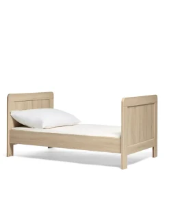 Atlas Convertible Cot Bundle with Essential Airflow Pocket Spring Cot Mattress - Oak