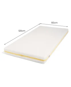 Atlas Convertible Cot Bundle with Essential Airflow Pocket Spring Cot Mattress - Oak
