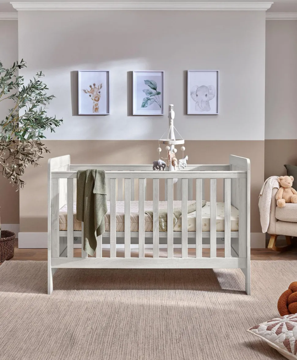 Atlas Cotbed & Luxury Hybrid Twin Mattress Bundle - Nimbus White