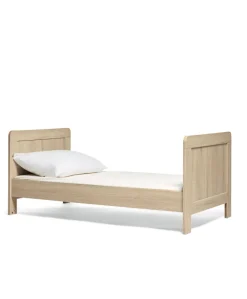 Atlas Cotbed & Luxury Hybrid Twin Mattress Bundle - Light Oak