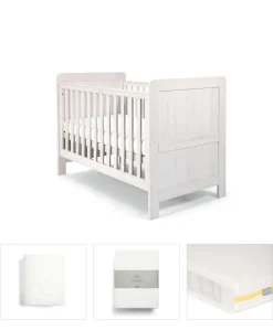 Atlas Cotbed Bundle (4 Piece) - Nimbus White