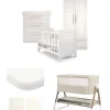 Atlas Nursery Bundle with Lua Bedside Crib (6 Piece) – White