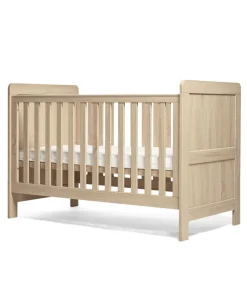 Atlas Nursery Bundle with Lua Bedside Crib (6 Piece) – Light Oak