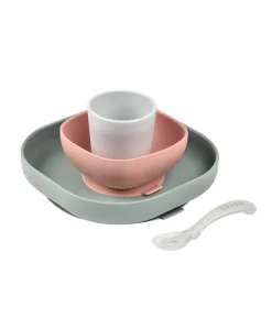 Béaba 4 Piece Silicone Meal Set - Eucalyptus