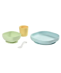 Béaba 4 Piece Silicone Meal Set - Blue