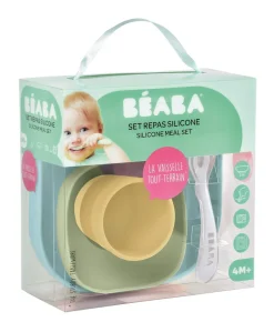 Béaba 4 Piece Silicone Meal Set - Blue