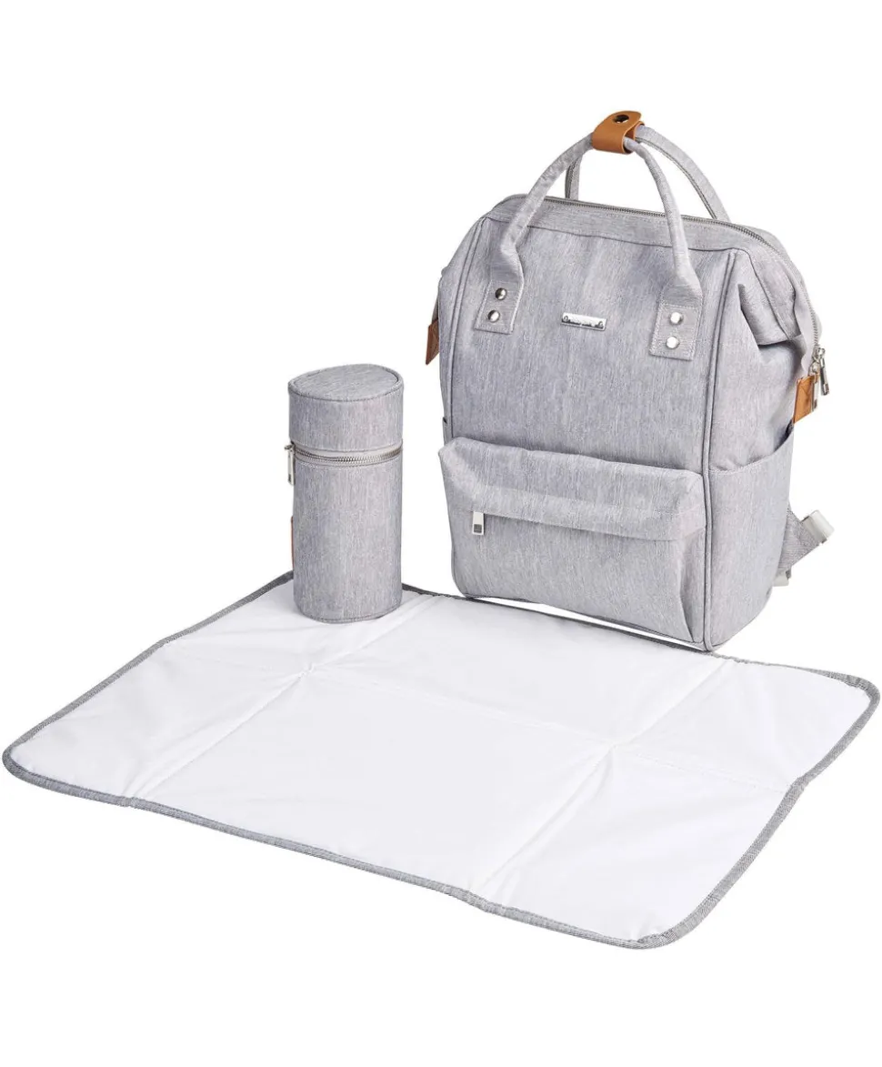 Bababing Mani Changing Backpack - Grey Marl