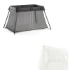 BabyBjörn Travel Cot Light Bundle with Fitted Sheet - Black