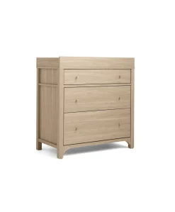 Barton 3 Piece Cotbed Range with Dresser Changer & Wardrobe - Natural/Oak