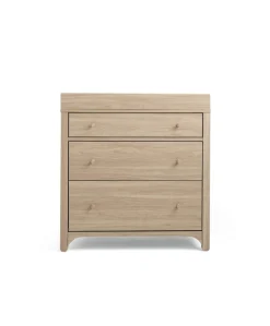 Barton 3 Piece Cotbed Range with Dresser Changer & Wardrobe - Natural/Oak