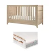 Barton Cotbed With Luxury Hybrid Twin Cotbed Mattress Bundle - Natural/Oak