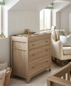 Barton Dresser Changer - Natural/Oak