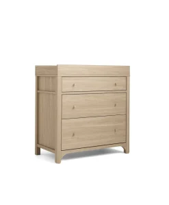 Barton Nursery Bundle With Lua Bedside Crib (6 Piece) - Natural/Oak