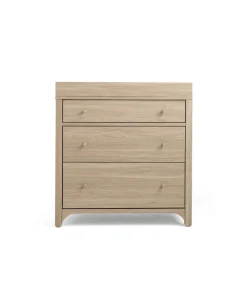 Barton Nursery Bundle With Lua Bedside Crib (6 Piece) - Natural/Oak