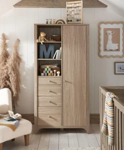 Barton Wardrobe - Natural/Oak
