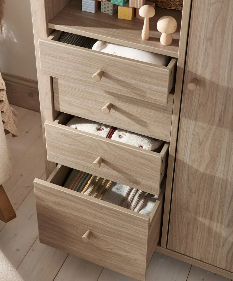 Barton Wardrobe - Natural/Oak