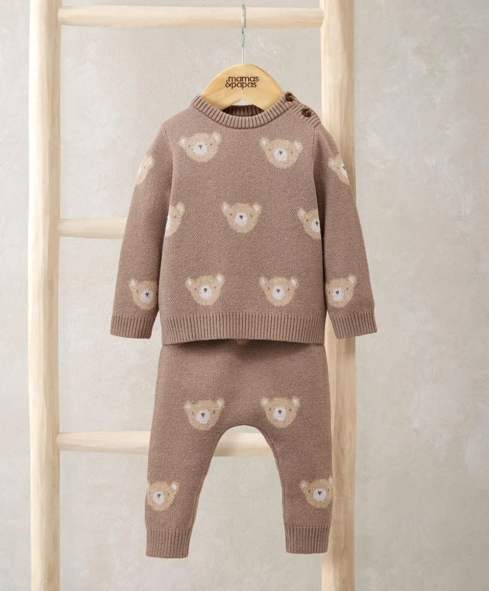 Bear Jacquard Knit Set (2 Pieces)