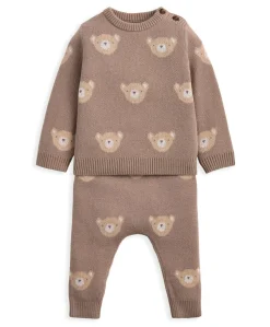 Bear Jacquard Knit Set (2 Pieces)