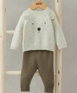 Bear Knit Set (2 Piece) - Brown