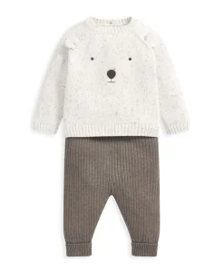 Bear Knit Set (2 Piece) - Brown