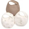 Bear Print & Embroidered Bibs (Pack of 3)