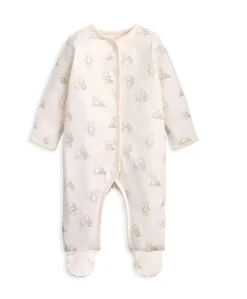 Bear Print All In Ones Bodysuit & Hat Set (4 Pieces)
