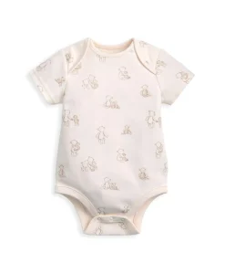 Bear Print All In Ones Bodysuit & Hat Set (4 Pieces)