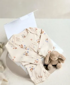 Berry Print Pyjamas & Small Beanie Bunny Gift Box