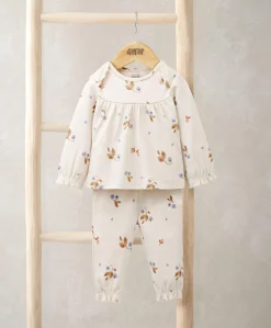 Berry Print Pyjamas & Small Beanie Bunny Gift Box