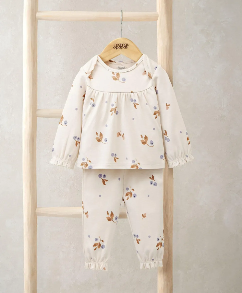 Berry Print Pyjamas & Small Beanie Bunny Gift Box