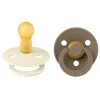 BIBS Colour Dummies 2 Pack Size 1 - Ivory/Dark Oak