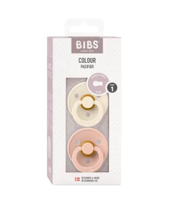 BIBS Colour Dummies (2 Pack) Size 1 - Ivory/Blush