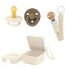 BIBS Dummies Bundle Size 1 (3 Pieces) – Dark Oak/Ivory
