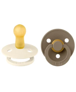 BIBS Dummies Bundle Size 1 (3 Pieces) – Dark Oak/Ivory