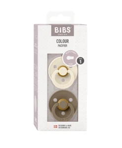 BIBS Dummies Bundle Size 1 (3 Pieces) – Dark Oak/Ivory