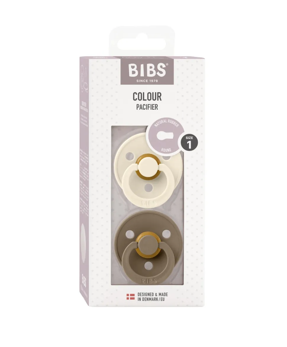 BIBS Dummies Bundle Size 1 (3 Pieces) – Dark Oak/Ivory