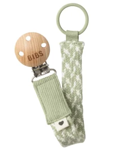 BIBS Dummy Clip Braided - Sage/Ivory