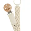 BIBS Dummy Clip Braided - Ivory/Vanilla