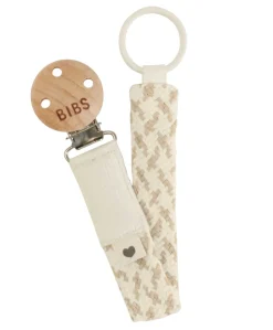 BIBS Dummy Clip Braided - Ivory/Vanilla