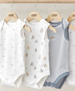 Bodysuits (Pack of 5) - Nautical Print